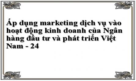 Áp dụng marketing dịch vụ vào hoạt động kinh doanh của Ngân hàng đầu tư và phát triển Việt Nam - 24