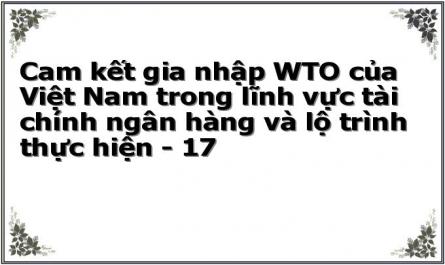 Cam kết gia nhập WTO của Việt Nam trong lĩnh vực tài chính ngân hàng và lộ trình thực hiện - 17