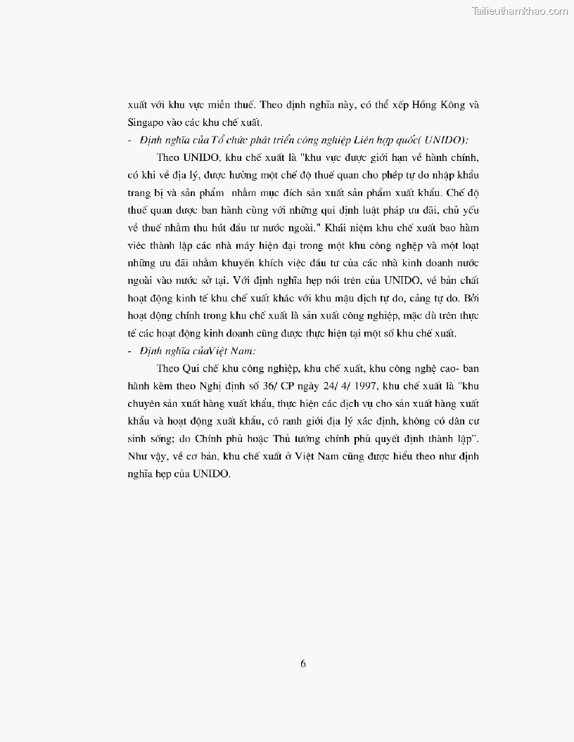 Khoa luan tot nghiep dau tu truc tiep nuoc ngoai vao khu cong nghiep khu che xuat thuc trang va giai phap trang 6