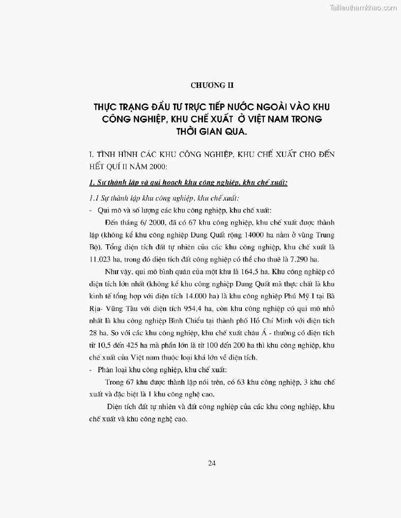 Khoa luan tot nghiep dau tu truc tiep nuoc ngoai vao khu cong nghiep khu che xuat thuc trang va giai phap trang 24