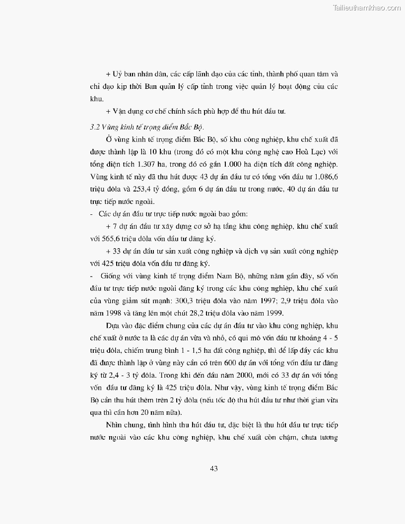 Khoa luan tot nghiep dau tu truc tiep nuoc ngoai vao khu cong nghiep khu che xuat thuc trang va giai phap trang 43
