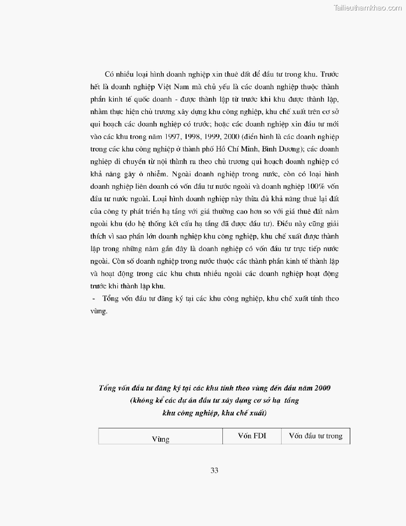 Khoa luan tot nghiep dau tu truc tiep nuoc ngoai vao khu cong nghiep khu che xuat thuc trang va giai phap trang 33