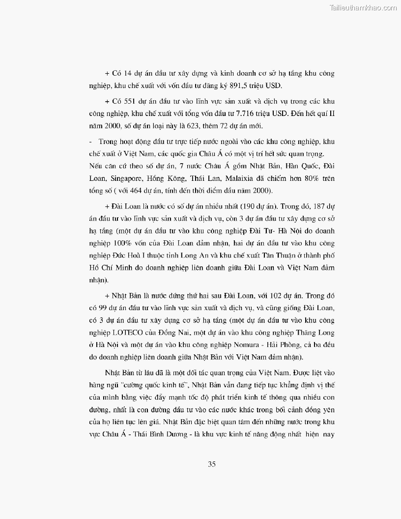 Khoa luan tot nghiep dau tu truc tiep nuoc ngoai vao khu cong nghiep khu che xuat thuc trang va giai phap trang 35