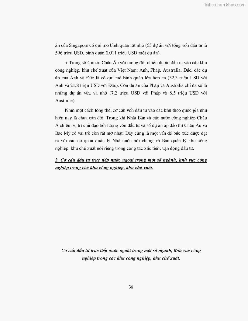 Khoa luan tot nghiep dau tu truc tiep nuoc ngoai vao khu cong nghiep khu che xuat thuc trang va giai phap trang 38