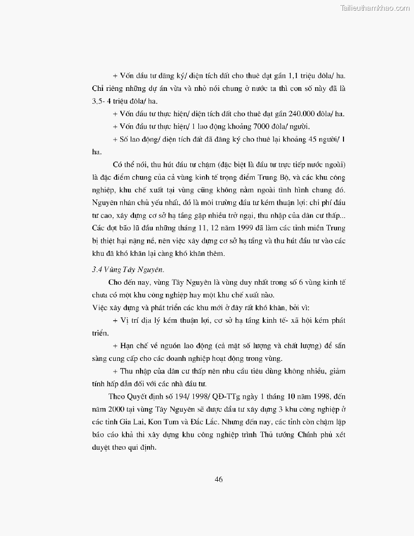 Khoa luan tot nghiep dau tu truc tiep nuoc ngoai vao khu cong nghiep khu che xuat thuc trang va giai phap trang 46