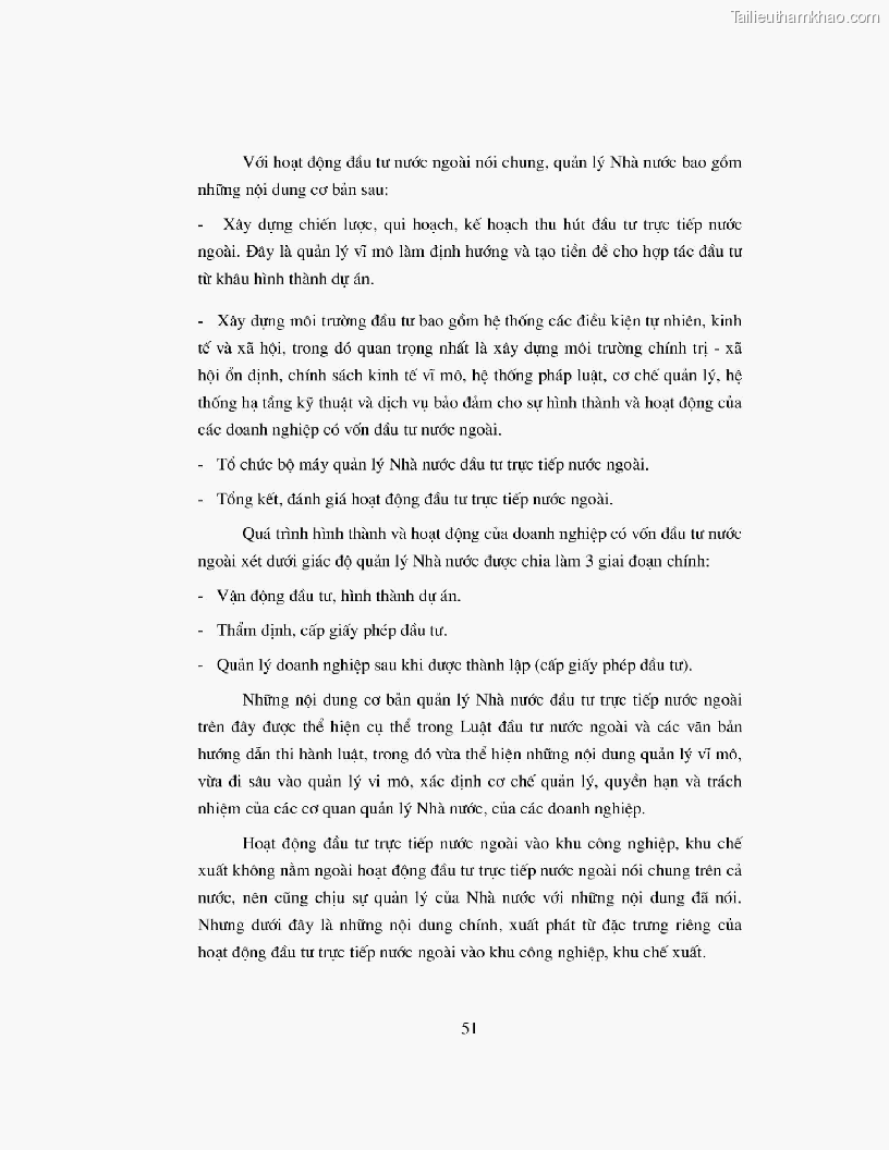 Khoa luan tot nghiep dau tu truc tiep nuoc ngoai vao khu cong nghiep khu che xuat thuc trang va giai phap trang 51