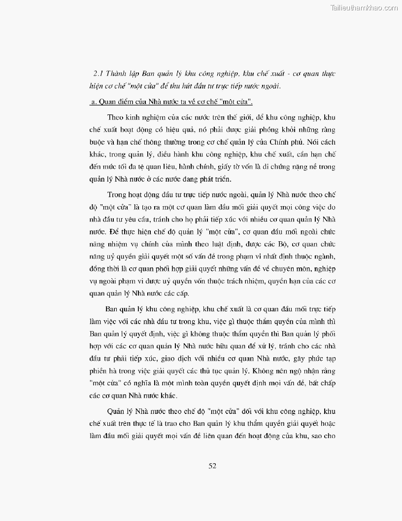 Khoa luan tot nghiep dau tu truc tiep nuoc ngoai vao khu cong nghiep khu che xuat thuc trang va giai phap trang 52