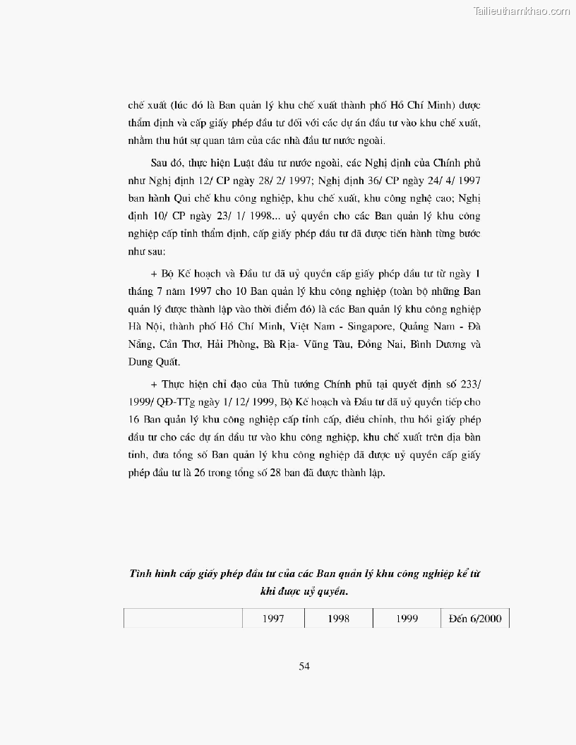Khoa luan tot nghiep dau tu truc tiep nuoc ngoai vao khu cong nghiep khu che xuat thuc trang va giai phap trang 54