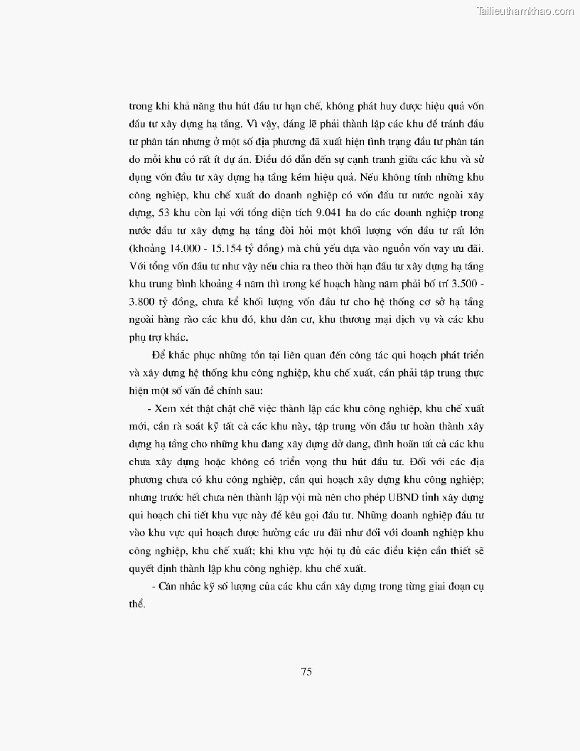 Khoa luan tot nghiep dau tu truc tiep nuoc ngoai vao khu cong nghiep khu che xuat thuc trang va giai phap trang 75