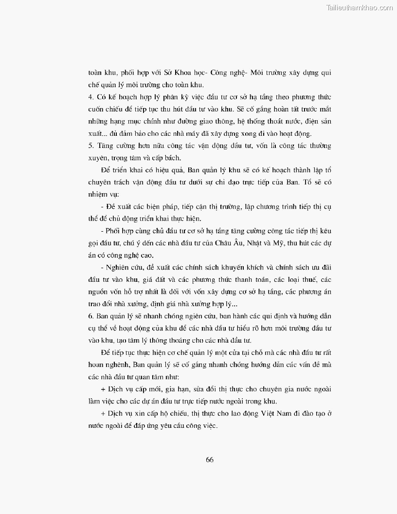 Khoa luan tot nghiep dau tu truc tiep nuoc ngoai vao khu cong nghiep khu che xuat thuc trang va giai phap trang 66