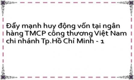 Đẩy mạnh huy động vốn tại ngân hàng TMCP công thương Việt Nam chi nhánh Tp.Hồ Chí Minh - 1