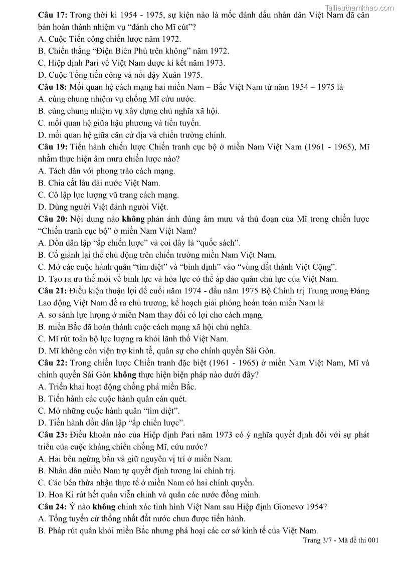 De thi giua hoc ki 2 mon lich su lop 12 nam 2020 2021 co dap an truong thpt nguyen chi thanh trang 3
