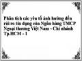 Phân tích các yêu tố ảnh hưởng đến rủi ro tín dụng của Ngân hàng TMCP Ngoại thương Việt Nam - Chi nhánh Tp.HCM
