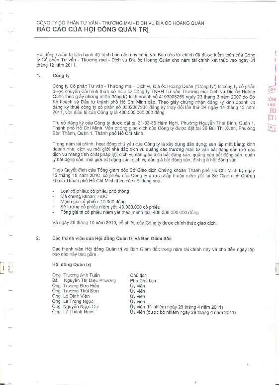 Phân tích tình hình tài chính tại Công ty cổ phần Tư vấn thương mại Dịch vụ Địa ốc Hoàng Quân 18 6