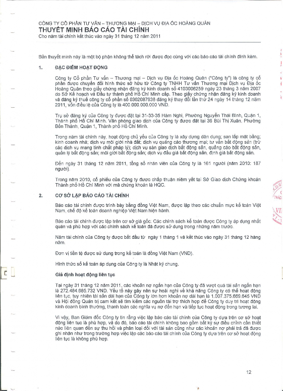 Phân tích tình hình tài chính tại Công ty cổ phần Tư vấn thương mại Dịch vụ Địa ốc Hoàng Quân 20 1