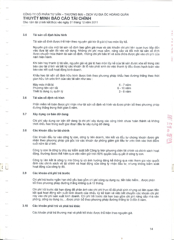 Phân tích tình hình tài chính tại Công ty cổ phần Tư vấn thương mại Dịch vụ Địa ốc Hoàng Quân 20 3