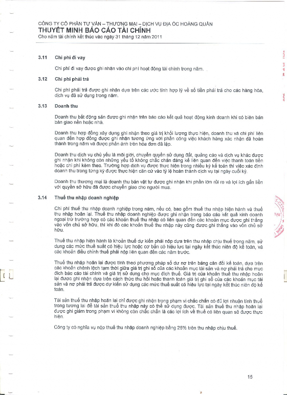 Phân tích tình hình tài chính tại Công ty cổ phần Tư vấn thương mại Dịch vụ Địa ốc Hoàng Quân 20 4