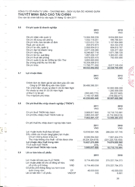 Phân tích tình hình tài chính tại Công ty cổ phần Tư vấn thương mại Dịch vụ Địa ốc Hoàng Quân 21 7