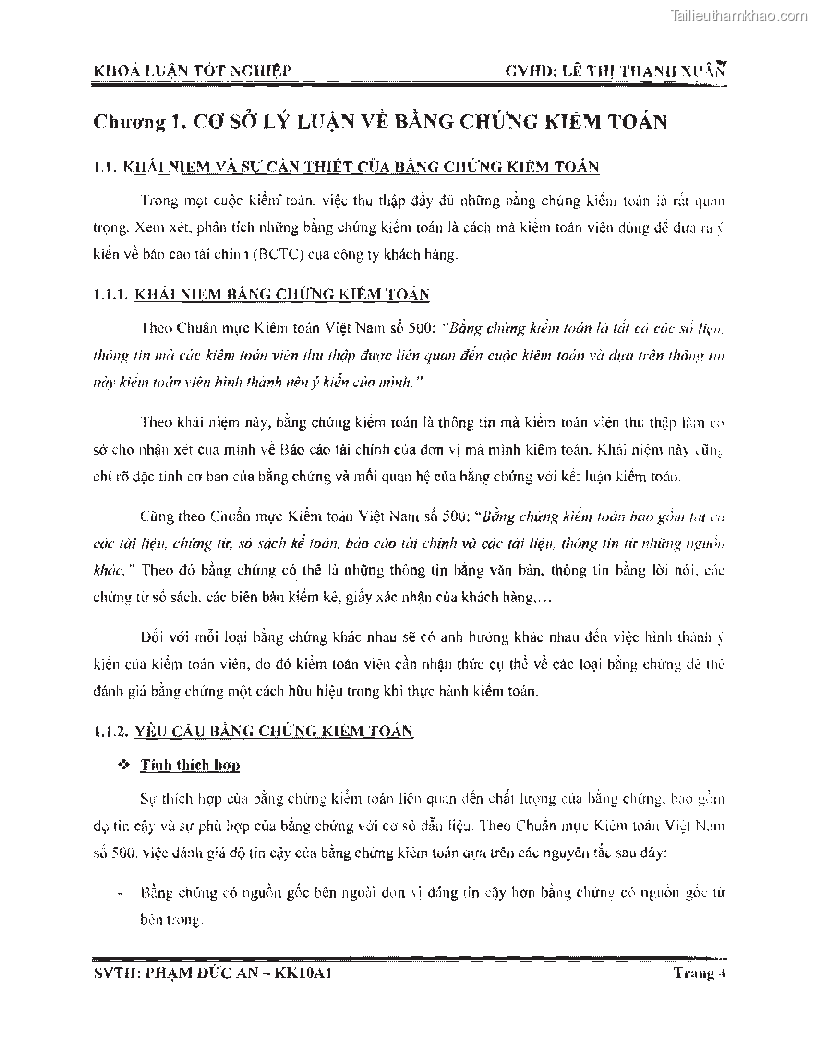 Khoa luan tot nghiep phuong phap thu thap bang chung kiem toan tai cong ty trach nhiem huu han tu van rong viet trang 10