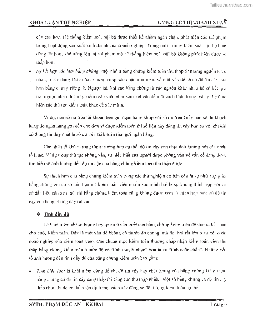 Khoa luan tot nghiep phuong phap thu thap bang chung kiem toan tai cong ty trach nhiem huu han tu van rong viet trang 12