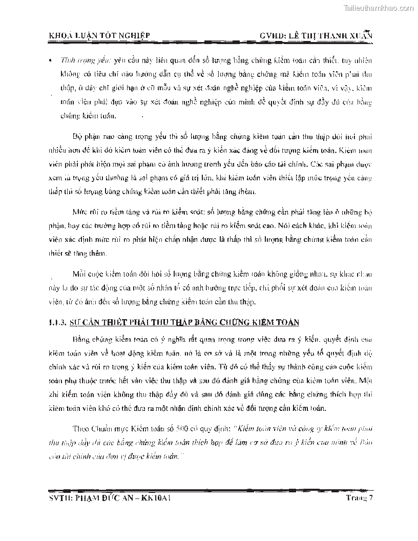 Khoa luan tot nghiep phuong phap thu thap bang chung kiem toan tai cong ty trach nhiem huu han tu van rong viet trang 13