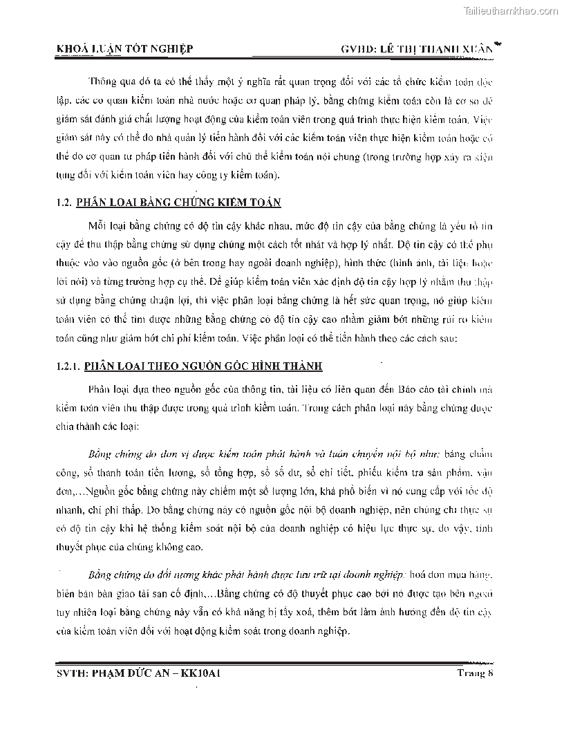 Khoa luan tot nghiep phuong phap thu thap bang chung kiem toan tai cong ty trach nhiem huu han tu van rong viet trang 14