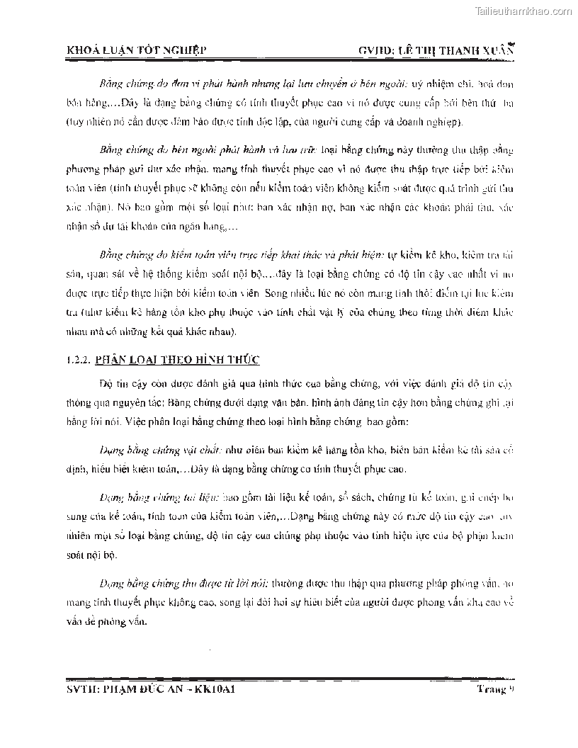 Khoa luan tot nghiep phuong phap thu thap bang chung kiem toan tai cong ty trach nhiem huu han tu van rong viet trang 15