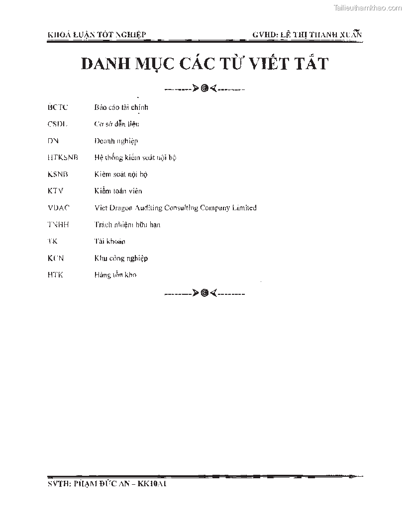Khoa luan tot nghiep phuong phap thu thap bang chung kiem toan tai cong ty trach nhiem huu han tu van rong viet trang 4