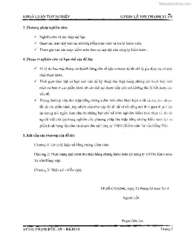 Khoa luan tot nghiep phuong phap thu thap bang chung kiem toan tai cong ty trach nhiem huu han tu van rong viet trang 8