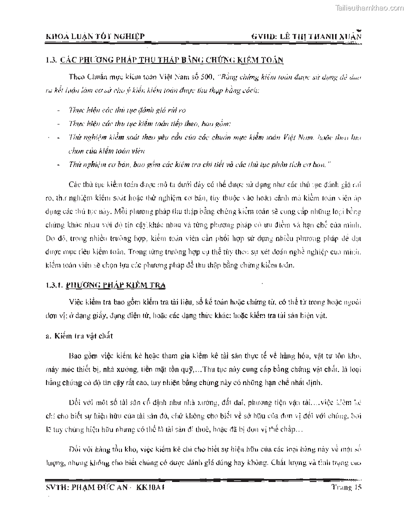 Khoa luan tot nghiep phuong phap thu thap bang chung kiem toan tai cong ty trach nhiem huu han tu van rong viet trang 21