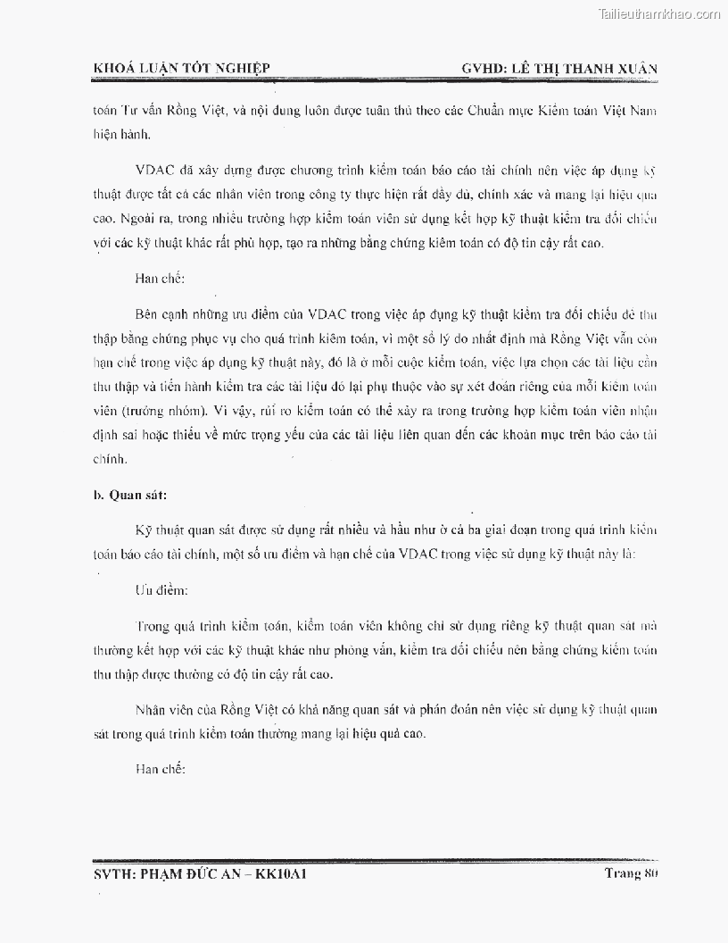Khoa luan tot nghiep phuong phap thu thap bang chung kiem toan tai cong ty trach nhiem huu han tu van rong viet trang 86