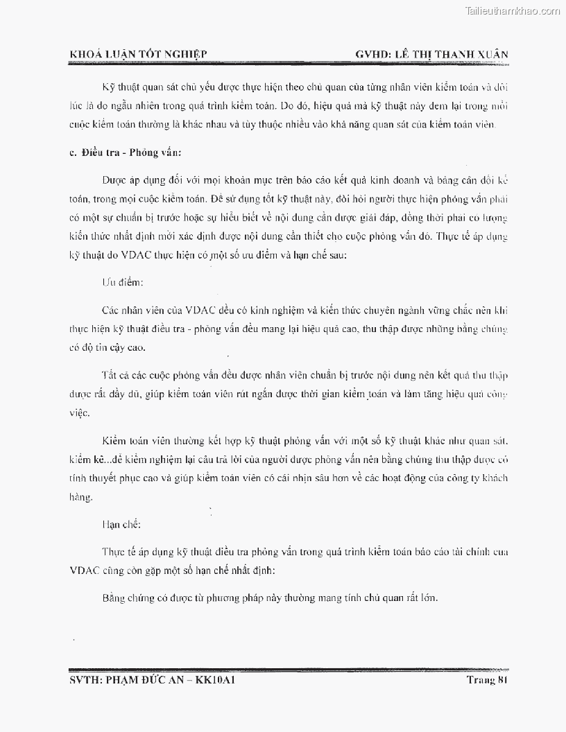 Khoa luan tot nghiep phuong phap thu thap bang chung kiem toan tai cong ty trach nhiem huu han tu van rong viet trang 87