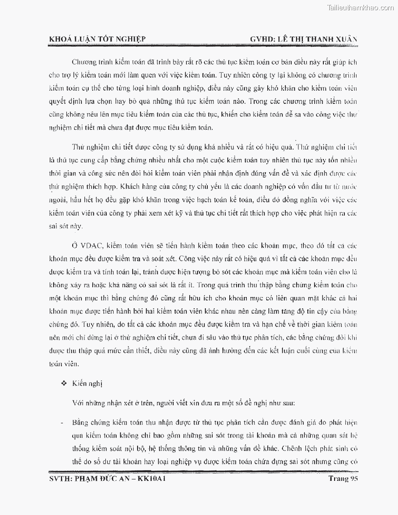 Khoa luan tot nghiep phuong phap thu thap bang chung kiem toan tai cong ty trach nhiem huu han tu van rong viet trang 101