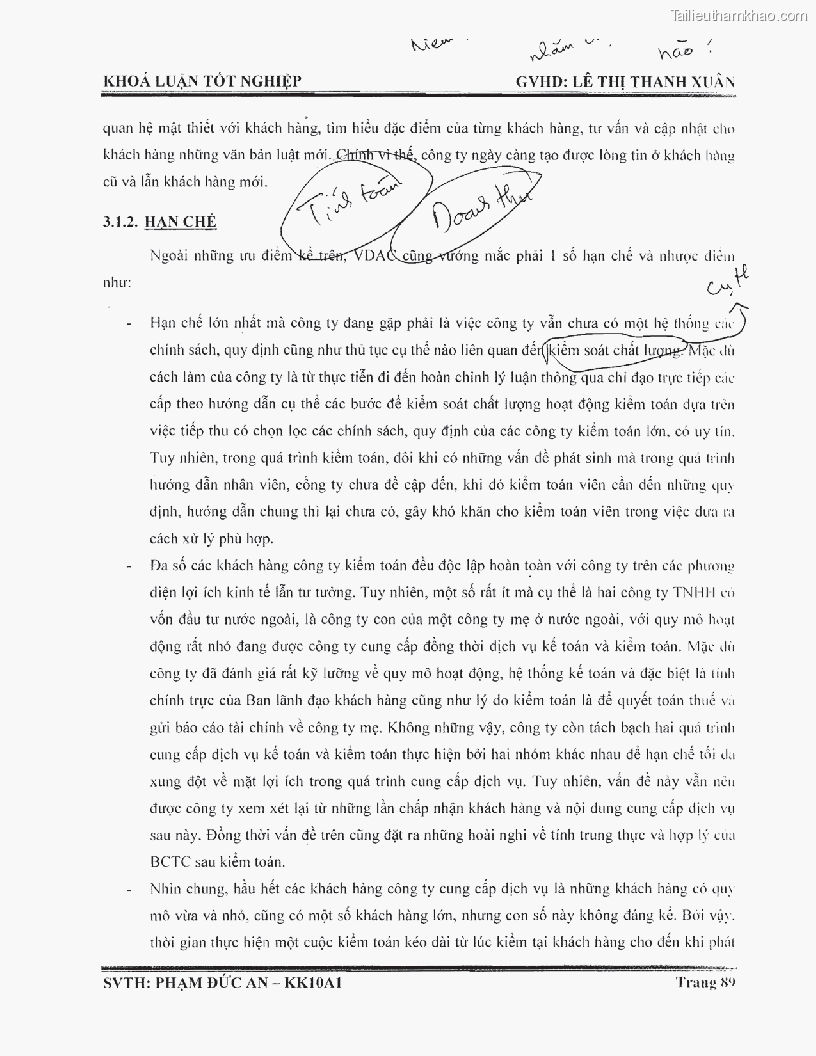 Khoa luan tot nghiep phuong phap thu thap bang chung kiem toan tai cong ty trach nhiem huu han tu van rong viet trang 95