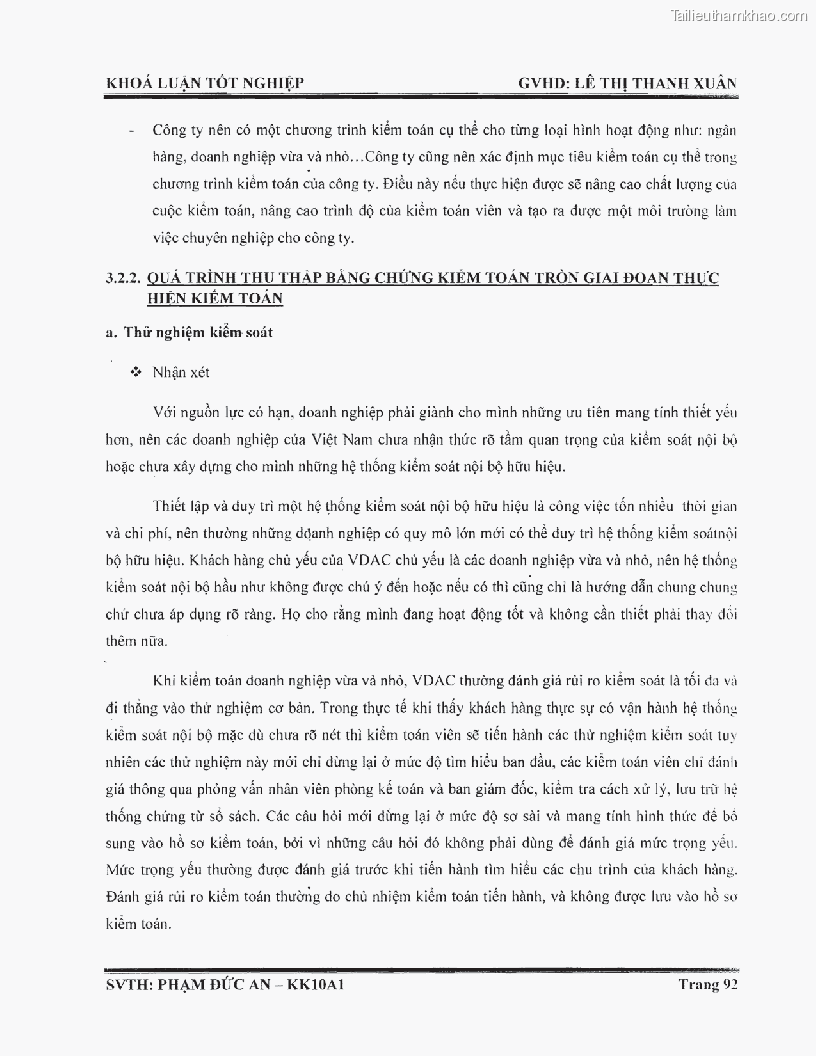 Khoa luan tot nghiep phuong phap thu thap bang chung kiem toan tai cong ty trach nhiem huu han tu van rong viet trang 98