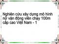 Nghiên cứu xây dựng mô hình nữ vận động viên chạy 100m cấp cao Việt Nam