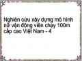 Các Yếu Tố Cấu Thành Mô Hình Đặc Trưng Nữ Vđv Chạy 100M Cấp Cao Việt Nam