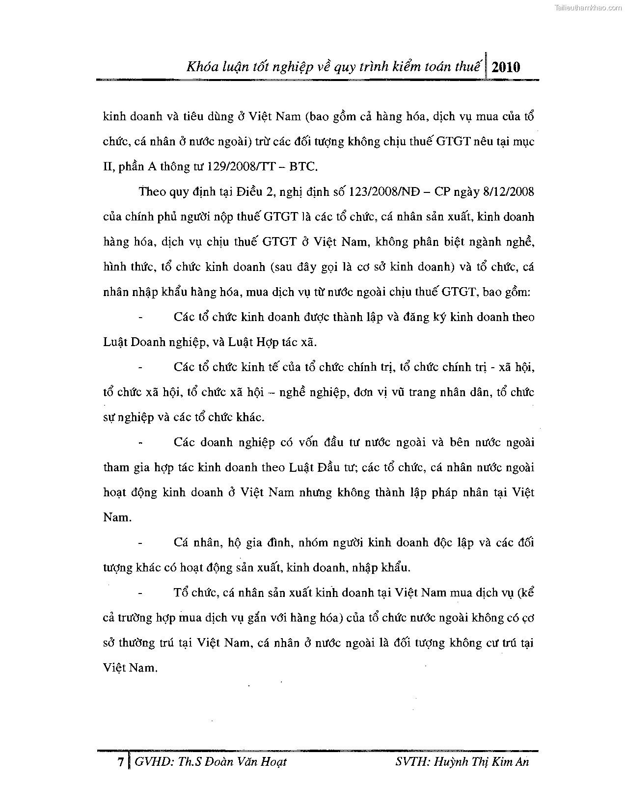 Khoa luan tot nghiep quy trinh kiem toan thue gia tri gia tang v thue thu nhap doanh nghiep tai cong ty tnhh dv tu van tai chinh ke toan v kiem toan phia nam aascsc trang 15