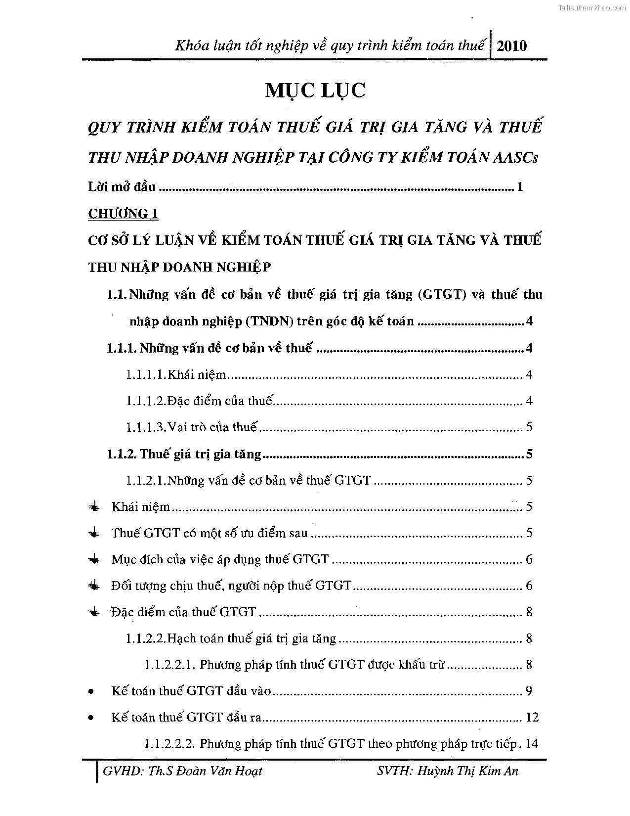 Khoa luan tot nghiep quy trinh kiem toan thue gia tri gia tang v thue thu nhap doanh nghiep tai cong ty tnhh dv tu van tai chinh ke toan v kiem toan phia nam aascsc trang 2