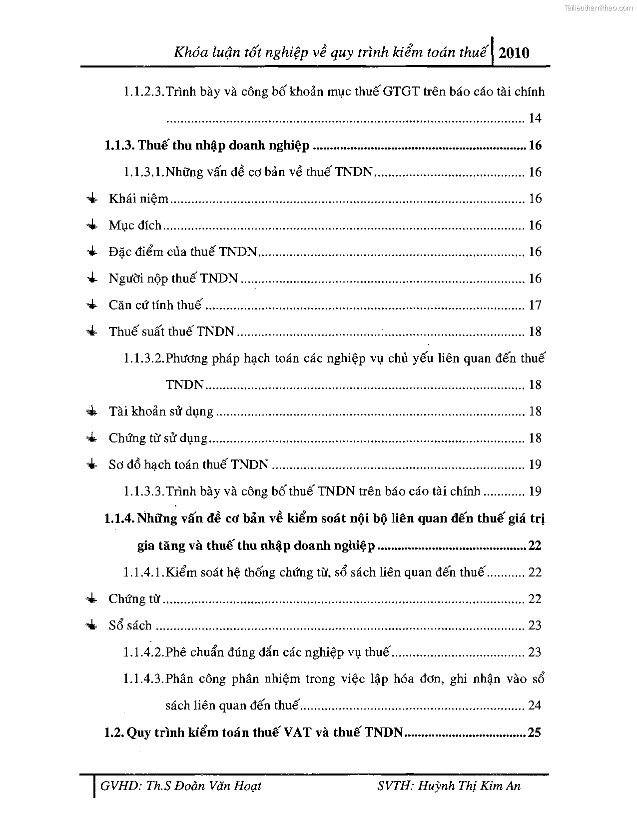 Khoa luan tot nghiep quy trinh kiem toan thue gia tri gia tang v thue thu nhap doanh nghiep tai cong ty tnhh dv tu van tai chinh ke toan v kiem toan phia nam aascsc trang 3