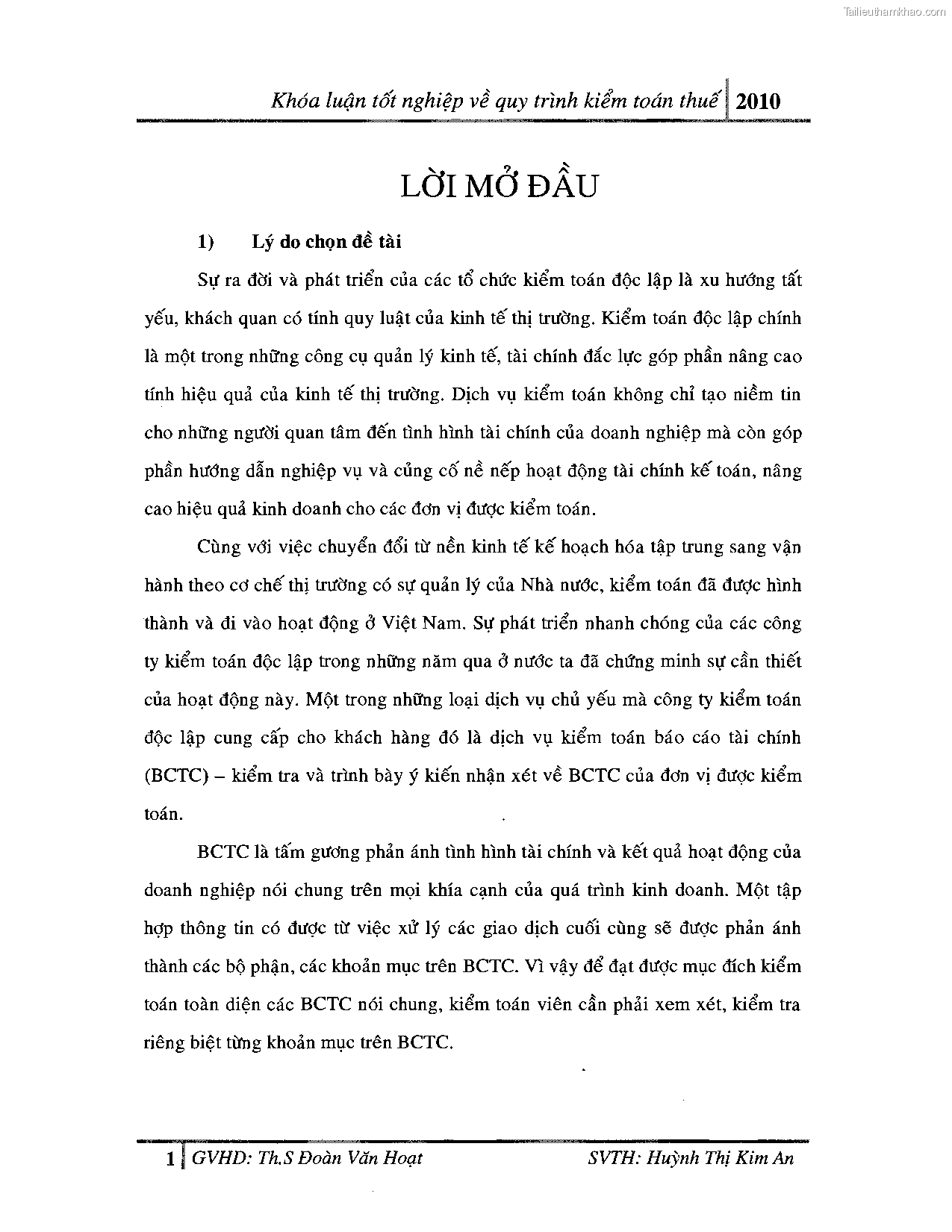 Khoa luan tot nghiep quy trinh kiem toan thue gia tri gia tang v thue thu nhap doanh nghiep tai cong ty tnhh dv tu van tai chinh ke toan v kiem toan phia nam aascsc trang 9