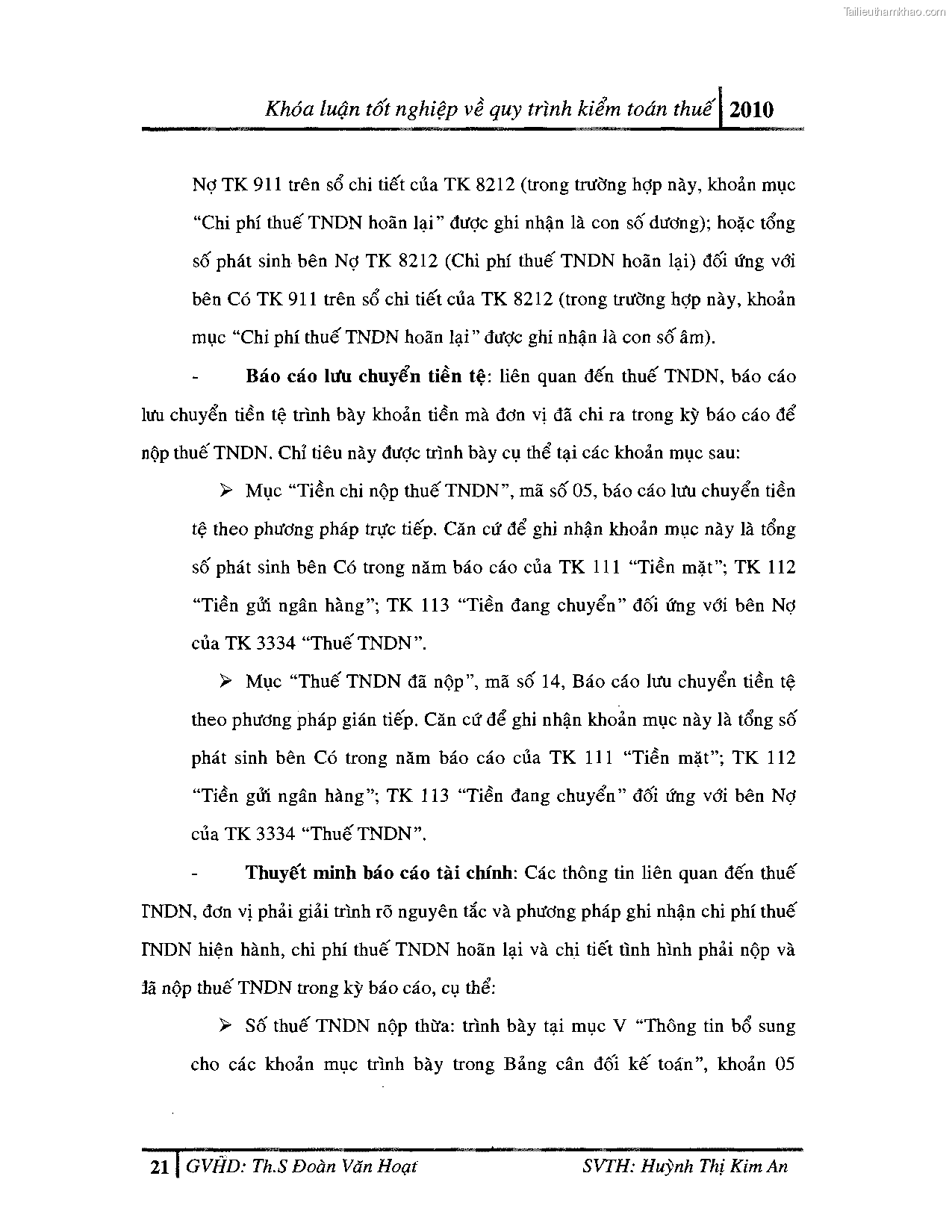 Khoa luan tot nghiep quy trinh kiem toan thue gia tri gia tang v thue thu nhap doanh nghiep tai cong ty tnhh dv tu van tai chinh ke toan v kiem toan phia nam aascsc trang 29