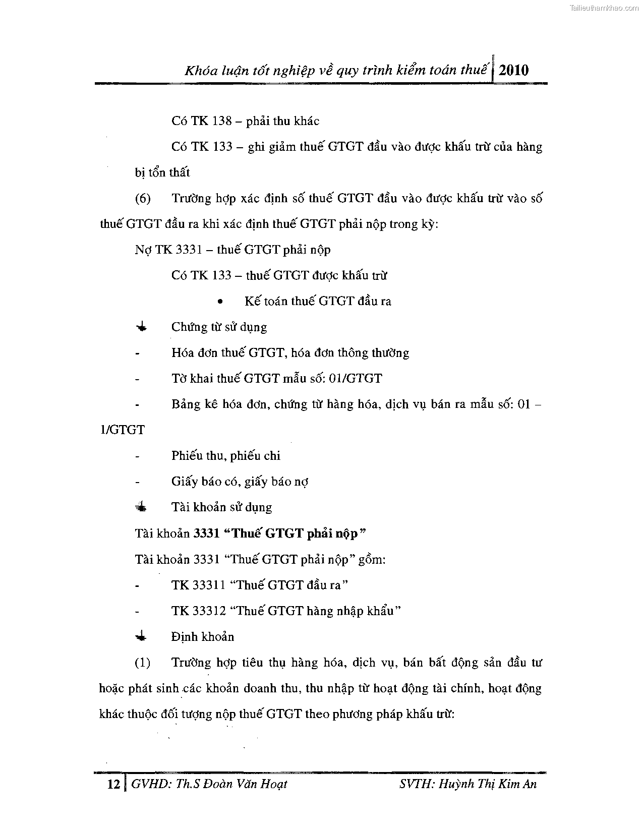 Khoa luan tot nghiep quy trinh kiem toan thue gia tri gia tang v thue thu nhap doanh nghiep tai cong ty tnhh dv tu van tai chinh ke toan v kiem toan phia nam aascsc trang 20