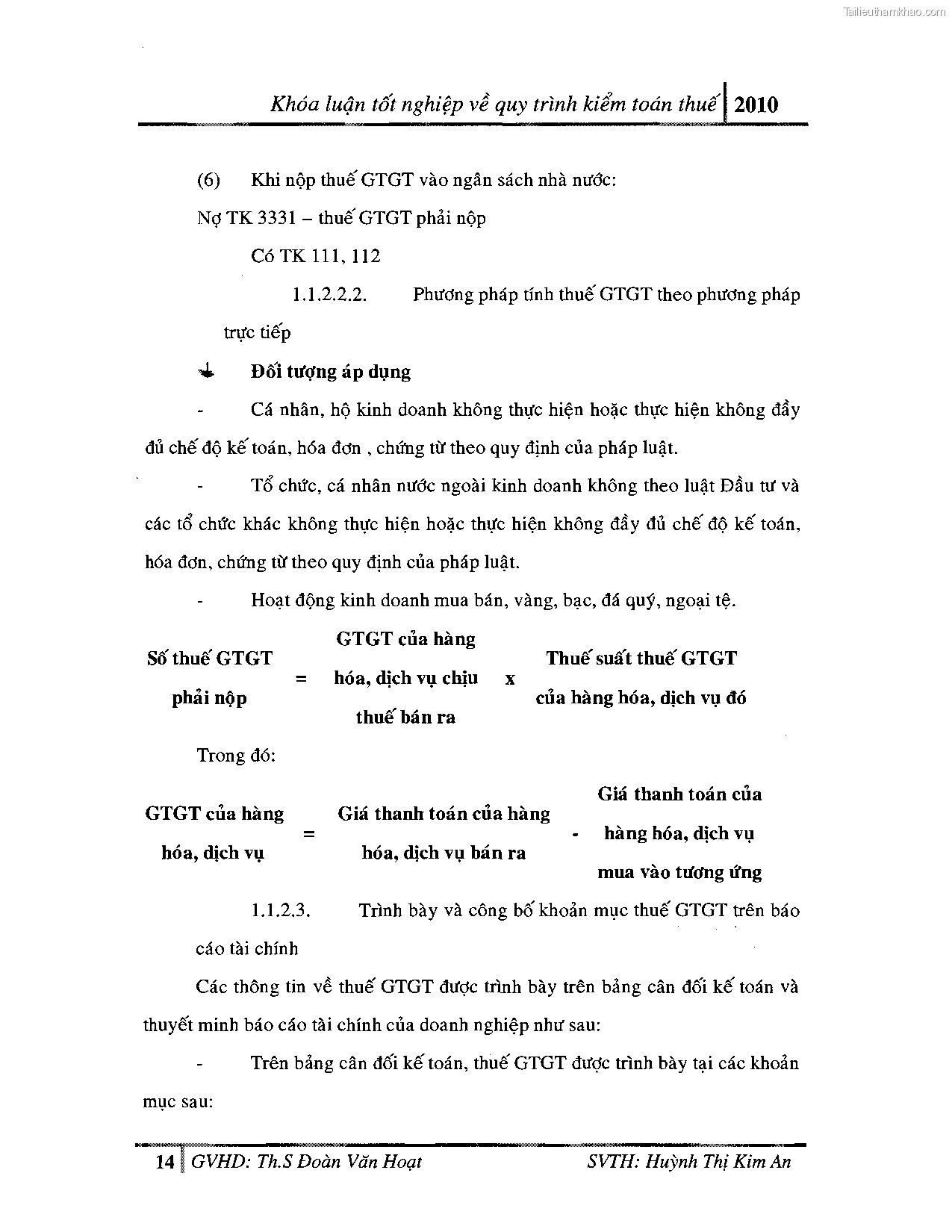 Khoa luan tot nghiep quy trinh kiem toan thue gia tri gia tang v thue thu nhap doanh nghiep tai cong ty tnhh dv tu van tai chinh ke toan v kiem toan phia nam aascsc trang 22
