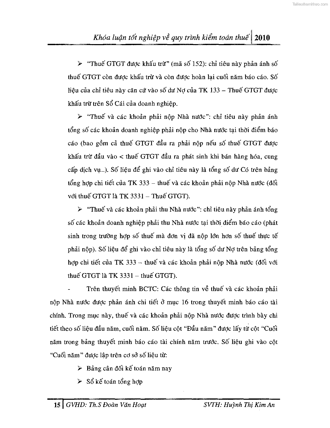 Khoa luan tot nghiep quy trinh kiem toan thue gia tri gia tang v thue thu nhap doanh nghiep tai cong ty tnhh dv tu van tai chinh ke toan v kiem toan phia nam aascsc trang 23