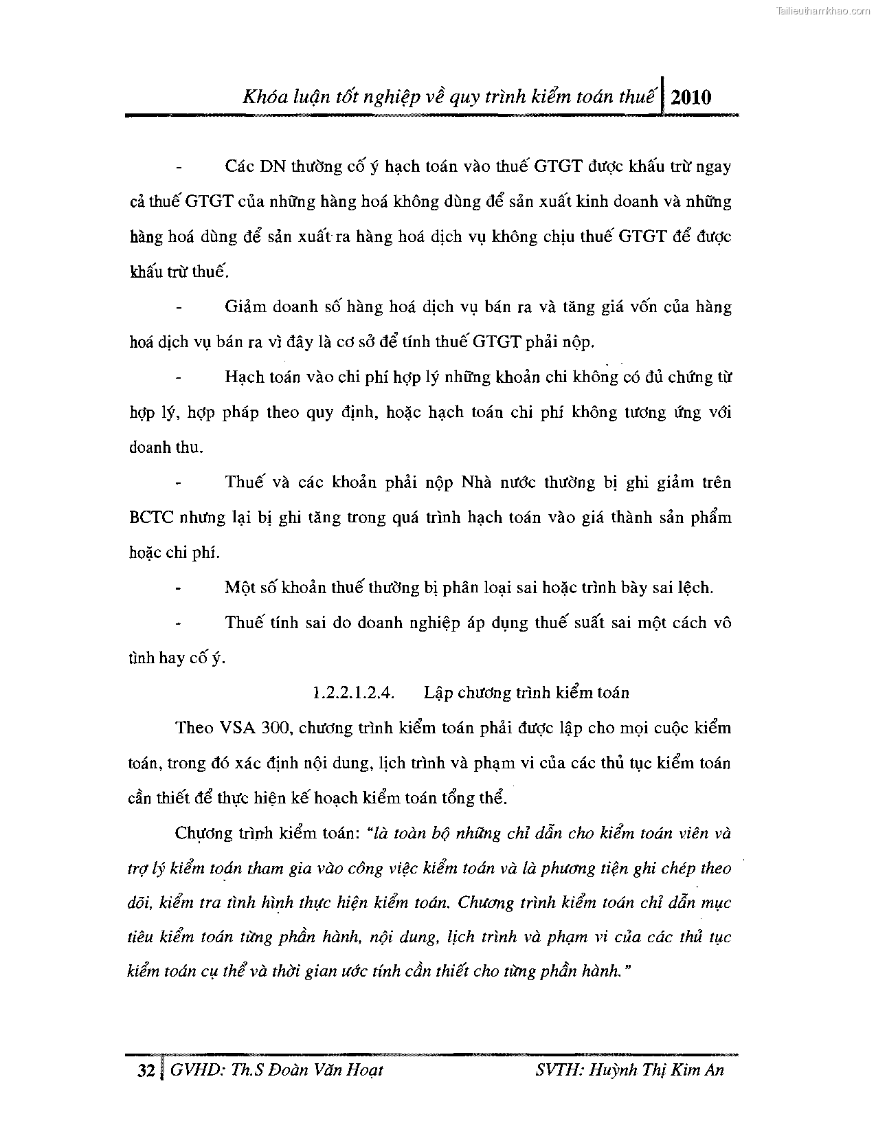 Khoa luan tot nghiep quy trinh kiem toan thue gia tri gia tang v thue thu nhap doanh nghiep tai cong ty tnhh dv tu van tai chinh ke toan v kiem toan phia nam aascsc trang 40