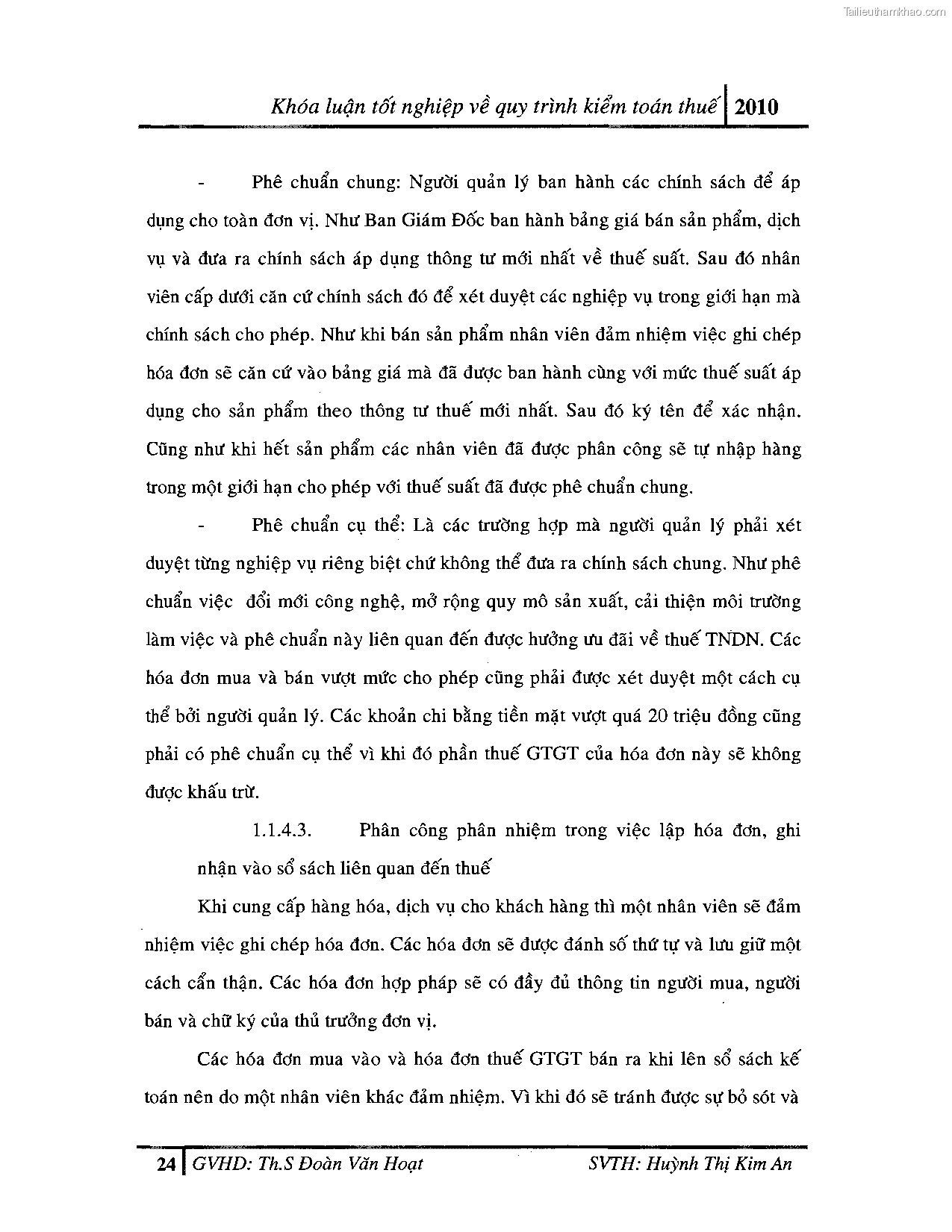 Khoa luan tot nghiep quy trinh kiem toan thue gia tri gia tang v thue thu nhap doanh nghiep tai cong ty tnhh dv tu van tai chinh ke toan v kiem toan phia nam aascsc trang 32