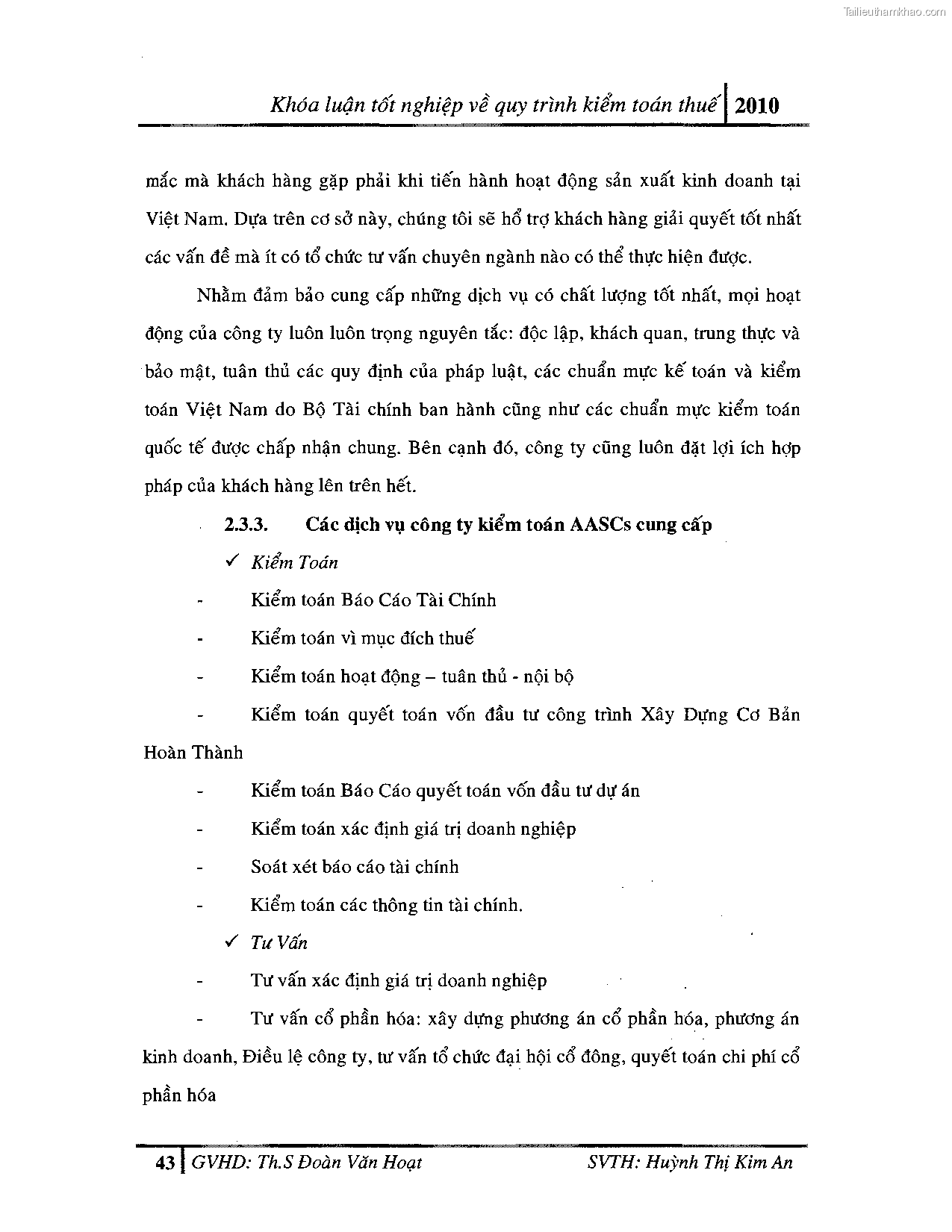 Khoa luan tot nghiep quy trinh kiem toan thue gia tri gia tang v thue thu nhap doanh nghiep tai cong ty tnhh dv tu van tai chinh ke toan v kiem toan phia nam aascsc trang 51