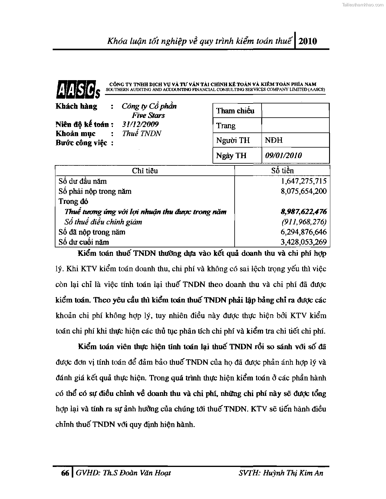 Khoa luan tot nghiep quy trinh kiem toan thue gia tri gia tang v thue thu nhap doanh nghiep tai cong ty tnhh dv tu van tai chinh ke toan v kiem toan phia nam aascsc trang 74