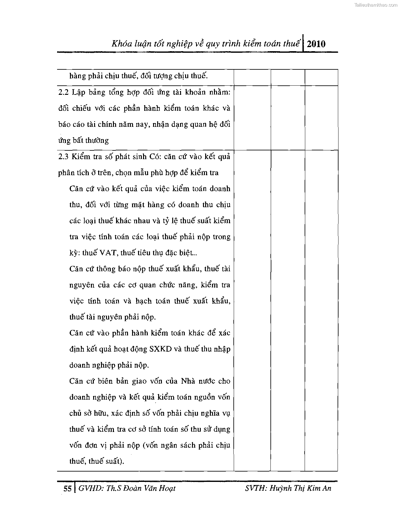 Khoa luan tot nghiep quy trinh kiem toan thue gia tri gia tang v thue thu nhap doanh nghiep tai cong ty tnhh dv tu van tai chinh ke toan v kiem toan phia nam aascsc trang 63